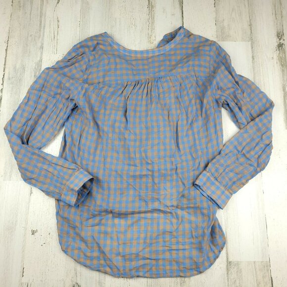 Anthropologie Holding Horses Plaid V Neck Size 4 EUC - Picture 2 of 7